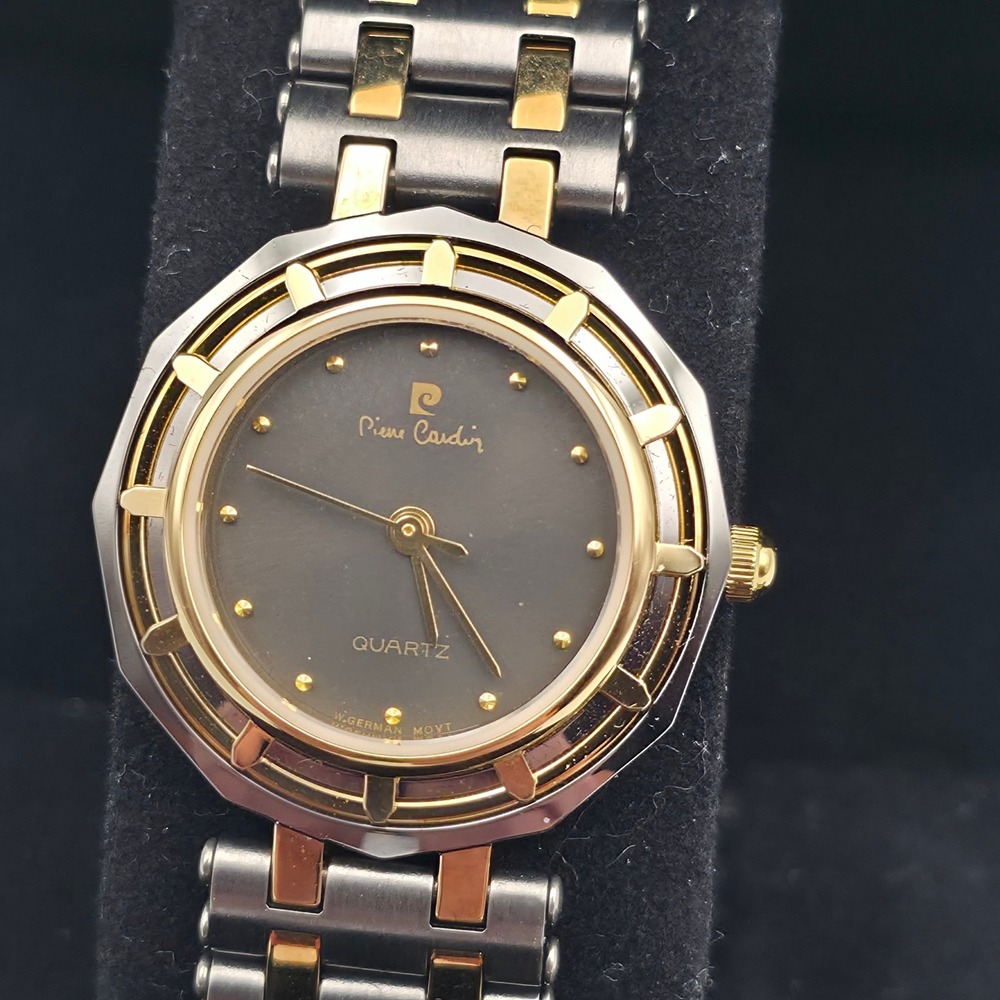 Pierre Cardin Two Tone Quartz Watch Grey Dial Stainless Steel Boxed New